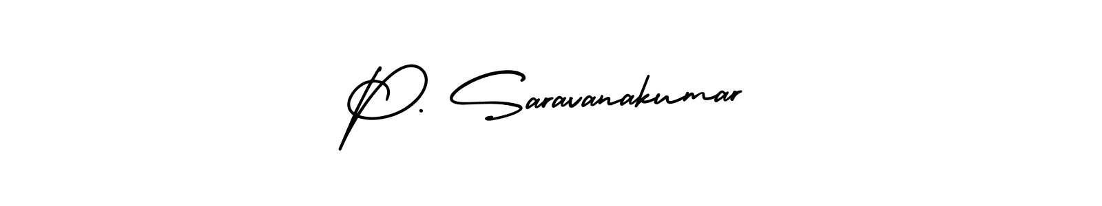 AmerikaSignatureDemo-Regular is a professional signature style that is perfect for those who want to add a touch of class to their signature. It is also a great choice for those who want to make their signature more unique. Get P. Saravanakumar name to fancy signature for free. P. Saravanakumar signature style 3 images and pictures png