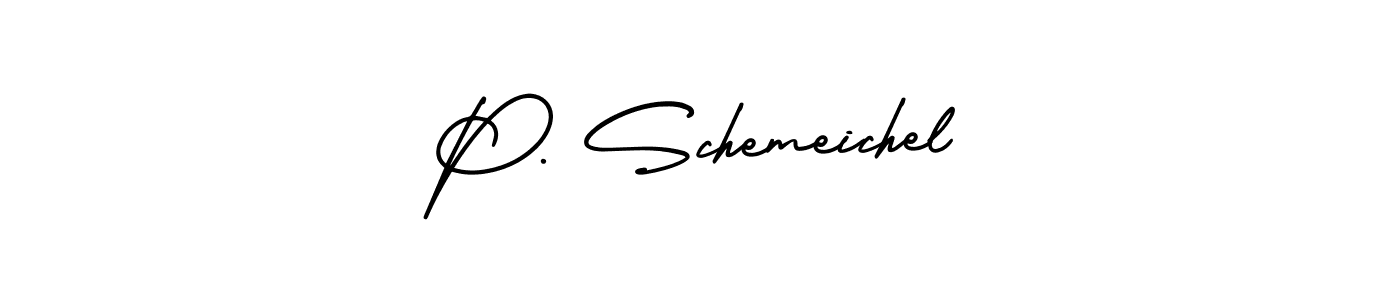 Also we have P. Schemeichel name is the best signature style. Create professional handwritten signature collection using AmerikaSignatureDemo-Regular autograph style. P. Schemeichel signature style 3 images and pictures png