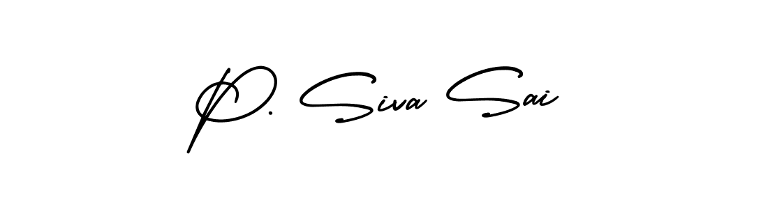 This is the best signature style for the P. Siva Sai name. Also you like these signature font (AmerikaSignatureDemo-Regular). Mix name signature. P. Siva Sai signature style 3 images and pictures png