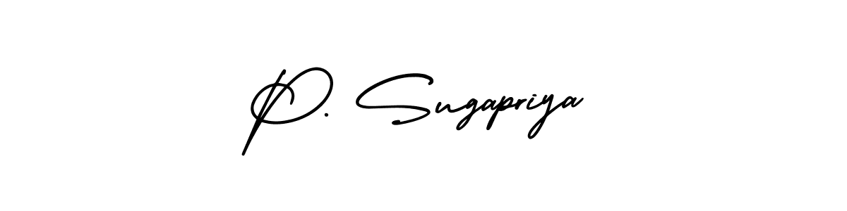 if you are searching for the best signature style for your name P. Sugapriya. so please give up your signature search. here we have designed multiple signature styles  using AmerikaSignatureDemo-Regular. P. Sugapriya signature style 3 images and pictures png