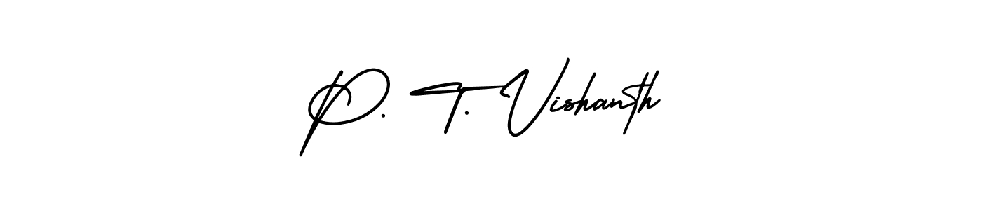 Best and Professional Signature Style for P. T. Vishanth. AmerikaSignatureDemo-Regular Best Signature Style Collection. P. T. Vishanth signature style 3 images and pictures png