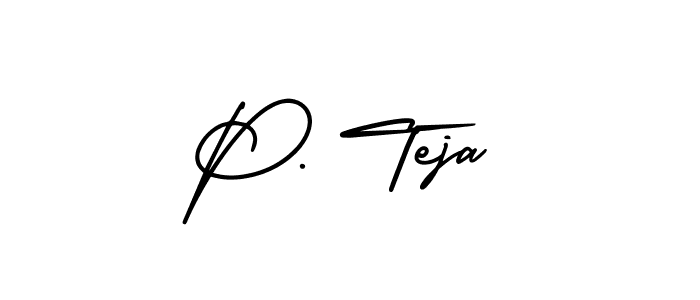 How to make P. Teja signature? AmerikaSignatureDemo-Regular is a professional autograph style. Create handwritten signature for P. Teja name. P. Teja signature style 3 images and pictures png