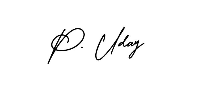 Make a beautiful signature design for name P. Uday. Use this online signature maker to create a handwritten signature for free. P. Uday signature style 3 images and pictures png