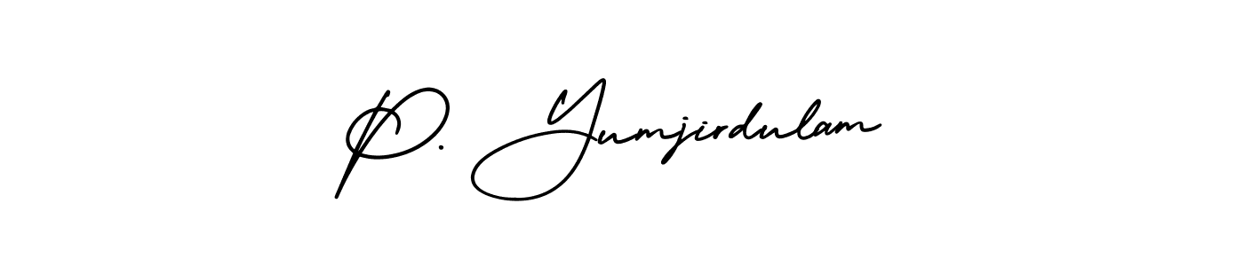 Best and Professional Signature Style for P. Yumjirdulam. AmerikaSignatureDemo-Regular Best Signature Style Collection. P. Yumjirdulam signature style 3 images and pictures png