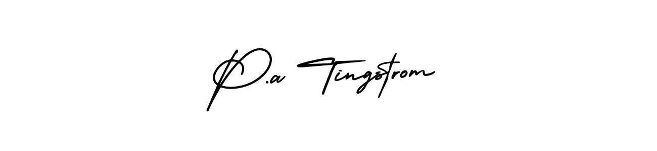 You can use this online signature creator to create a handwritten signature for the name P.a Tingstrom. This is the best online autograph maker. P.a Tingstrom signature style 3 images and pictures png