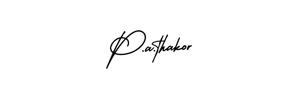 Also we have P.a.thakor name is the best signature style. Create professional handwritten signature collection using AmerikaSignatureDemo-Regular autograph style. P.a.thakor signature style 3 images and pictures png