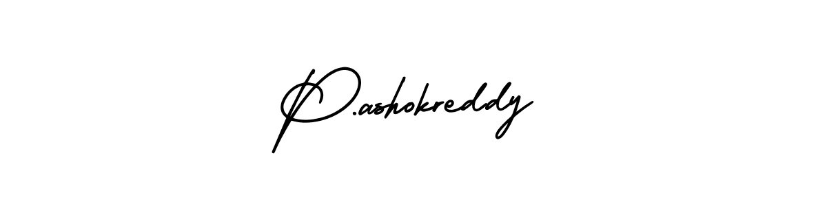 How to make P.ashokreddy name signature. Use AmerikaSignatureDemo-Regular style for creating short signs online. This is the latest handwritten sign. P.ashokreddy signature style 3 images and pictures png