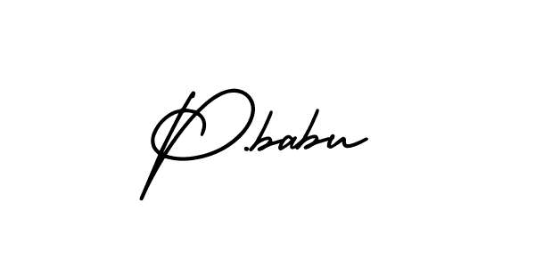 How to Draw P.babu signature style? AmerikaSignatureDemo-Regular is a latest design signature styles for name P.babu. P.babu signature style 3 images and pictures png