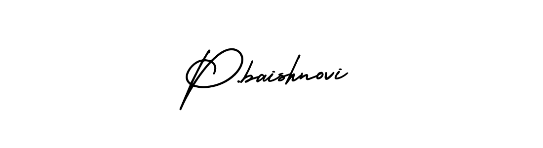 Use a signature maker to create a handwritten signature online. With this signature software, you can design (AmerikaSignatureDemo-Regular) your own signature for name P.baishnovi. P.baishnovi signature style 3 images and pictures png