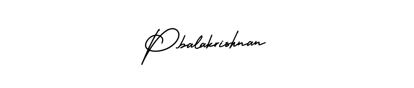 Use a signature maker to create a handwritten signature online. With this signature software, you can design (AmerikaSignatureDemo-Regular) your own signature for name P.balakrishnan. P.balakrishnan signature style 3 images and pictures png