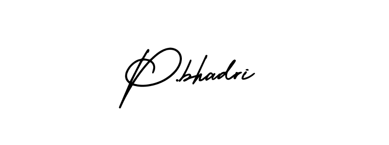 Similarly AmerikaSignatureDemo-Regular is the best handwritten signature design. Signature creator online .You can use it as an online autograph creator for name P.bhadri. P.bhadri signature style 3 images and pictures png