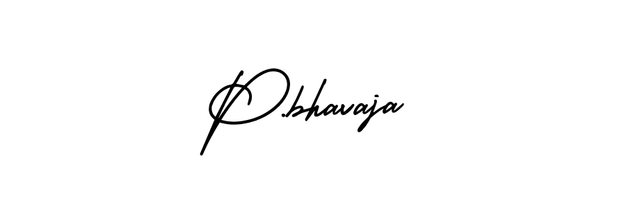 Make a beautiful signature design for name P.bhavaja. With this signature (AmerikaSignatureDemo-Regular) style, you can create a handwritten signature for free. P.bhavaja signature style 3 images and pictures png