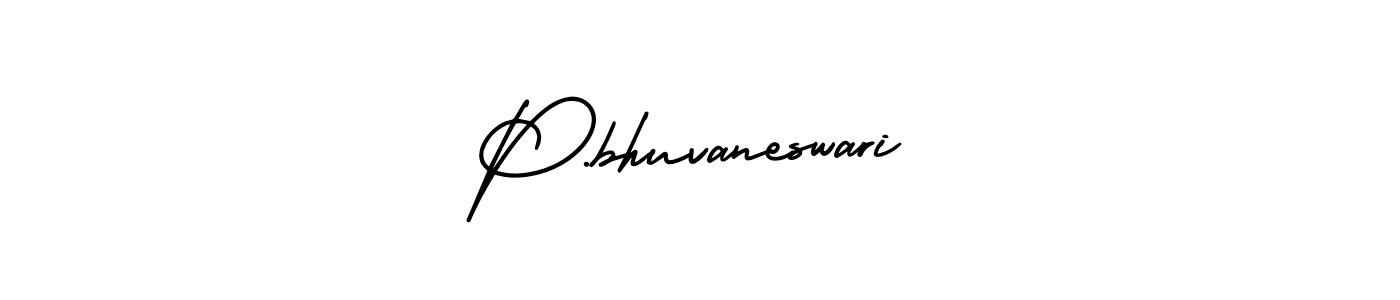 Create a beautiful signature design for name P.bhuvaneswari. With this signature (AmerikaSignatureDemo-Regular) fonts, you can make a handwritten signature for free. P.bhuvaneswari signature style 3 images and pictures png