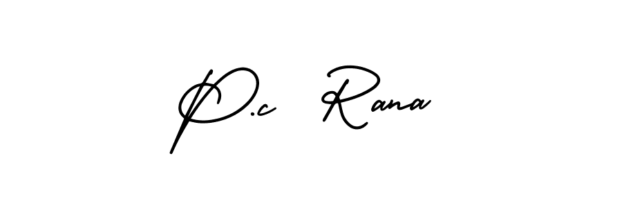 Also we have P.c  Rana name is the best signature style. Create professional handwritten signature collection using AmerikaSignatureDemo-Regular autograph style. P.c  Rana signature style 3 images and pictures png