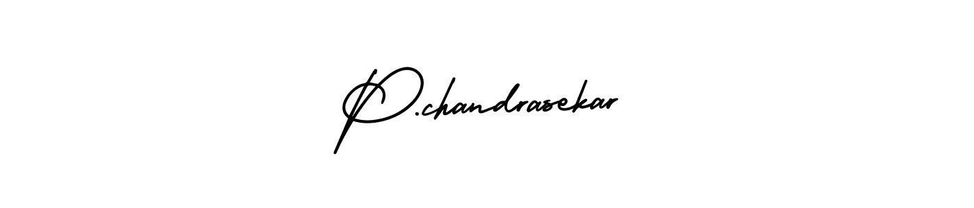 How to make P.chandrasekar name signature. Use AmerikaSignatureDemo-Regular style for creating short signs online. This is the latest handwritten sign. P.chandrasekar signature style 3 images and pictures png