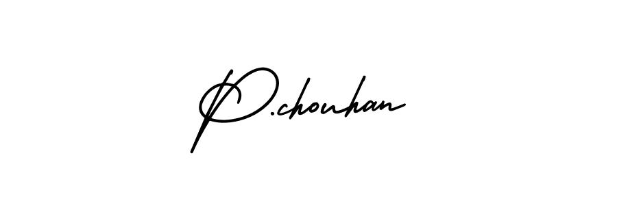 How to make P.chouhan signature? AmerikaSignatureDemo-Regular is a professional autograph style. Create handwritten signature for P.chouhan name. P.chouhan signature style 3 images and pictures png