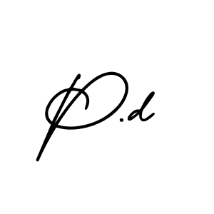 You should practise on your own different ways (AmerikaSignatureDemo-Regular) to write your name (P.d) in signature. don't let someone else do it for you. P.d signature style 3 images and pictures png