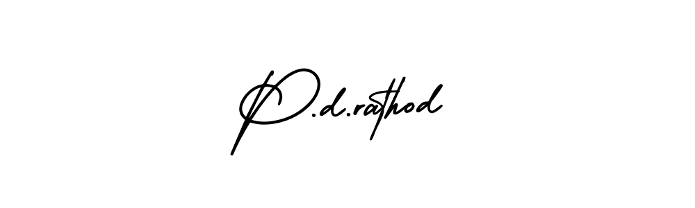 P.d.rathod stylish signature style. Best Handwritten Sign (AmerikaSignatureDemo-Regular) for my name. Handwritten Signature Collection Ideas for my name P.d.rathod. P.d.rathod signature style 3 images and pictures png