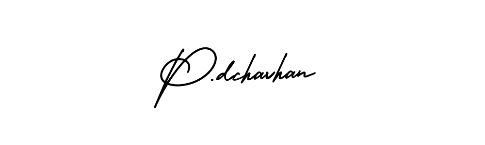 Create a beautiful signature design for name P.dchavhan. With this signature (AmerikaSignatureDemo-Regular) fonts, you can make a handwritten signature for free. P.dchavhan signature style 3 images and pictures png