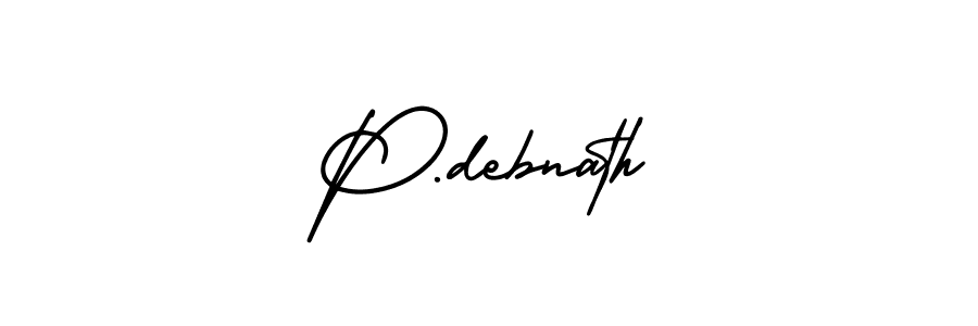 Also You can easily find your signature by using the search form. We will create P.debnath name handwritten signature images for you free of cost using AmerikaSignatureDemo-Regular sign style. P.debnath signature style 3 images and pictures png