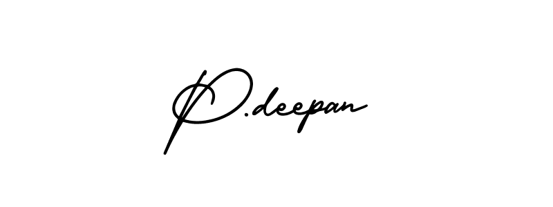 How to Draw P.deepan signature style? AmerikaSignatureDemo-Regular is a latest design signature styles for name P.deepan. P.deepan signature style 3 images and pictures png