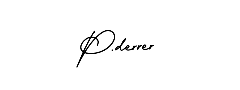 P.derrer stylish signature style. Best Handwritten Sign (AmerikaSignatureDemo-Regular) for my name. Handwritten Signature Collection Ideas for my name P.derrer. P.derrer signature style 3 images and pictures png