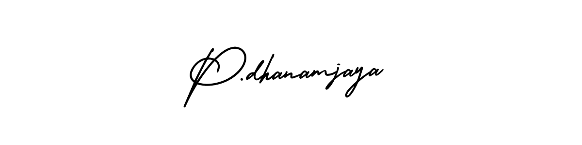 P.dhanamjaya stylish signature style. Best Handwritten Sign (AmerikaSignatureDemo-Regular) for my name. Handwritten Signature Collection Ideas for my name P.dhanamjaya. P.dhanamjaya signature style 3 images and pictures png