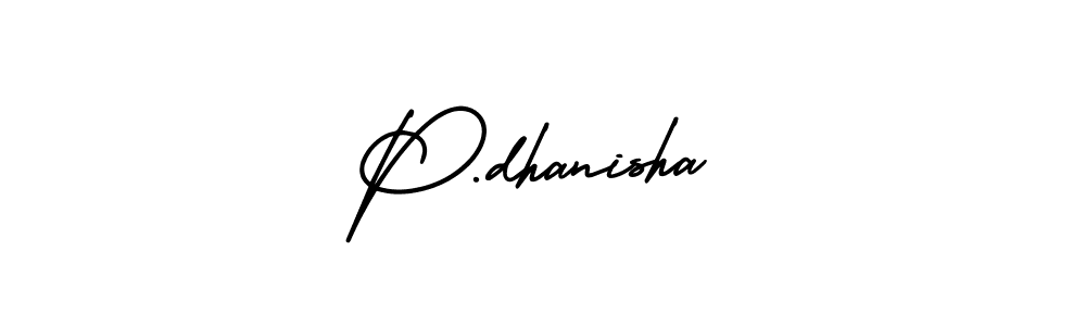 Make a beautiful signature design for name P.dhanisha. Use this online signature maker to create a handwritten signature for free. P.dhanisha signature style 3 images and pictures png