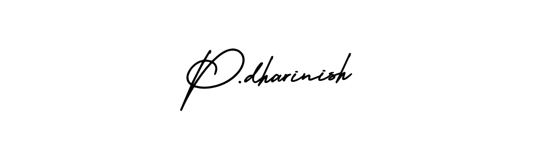 Create a beautiful signature design for name P.dharinish. With this signature (AmerikaSignatureDemo-Regular) fonts, you can make a handwritten signature for free. P.dharinish signature style 3 images and pictures png