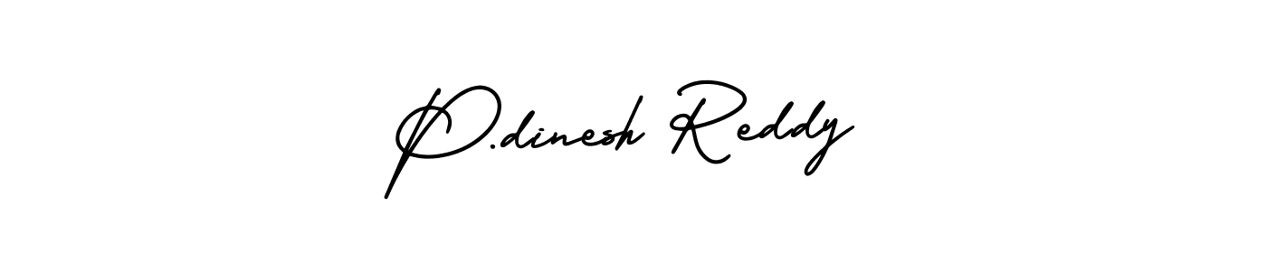 How to make P.dinesh Reddy signature? AmerikaSignatureDemo-Regular is a professional autograph style. Create handwritten signature for P.dinesh Reddy name. P.dinesh Reddy signature style 3 images and pictures png