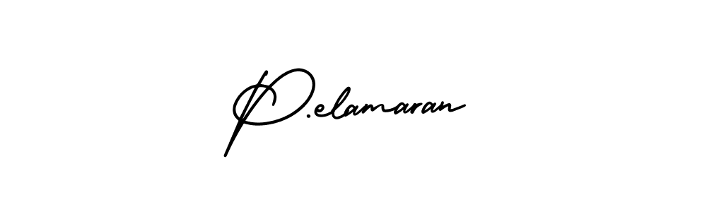 Create a beautiful signature design for name P.elamaran. With this signature (AmerikaSignatureDemo-Regular) fonts, you can make a handwritten signature for free. P.elamaran signature style 3 images and pictures png