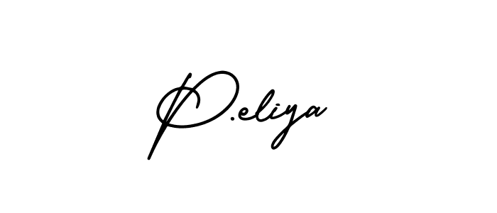 You should practise on your own different ways (AmerikaSignatureDemo-Regular) to write your name (P.eliya) in signature. don't let someone else do it for you. P.eliya signature style 3 images and pictures png