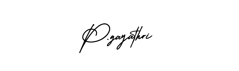 Make a beautiful signature design for name P.gayathri. With this signature (AmerikaSignatureDemo-Regular) style, you can create a handwritten signature for free. P.gayathri signature style 3 images and pictures png