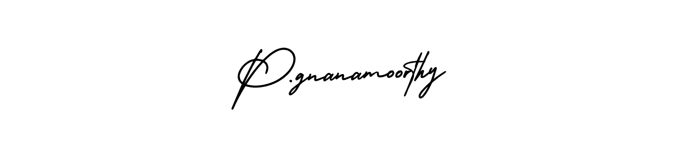 How to make P.gnanamoorthy name signature. Use AmerikaSignatureDemo-Regular style for creating short signs online. This is the latest handwritten sign. P.gnanamoorthy signature style 3 images and pictures png