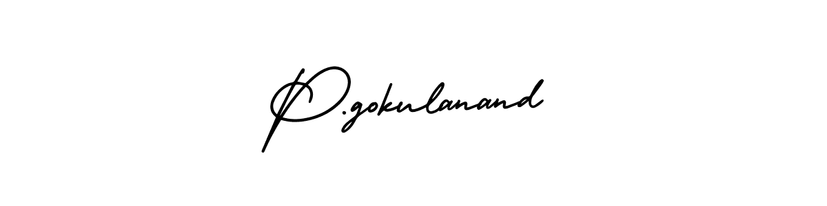 Best and Professional Signature Style for P.gokulanand. AmerikaSignatureDemo-Regular Best Signature Style Collection. P.gokulanand signature style 3 images and pictures png