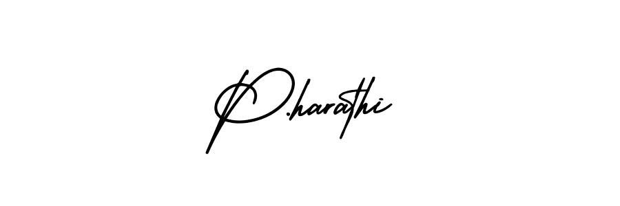 Design your own signature with our free online signature maker. With this signature software, you can create a handwritten (AmerikaSignatureDemo-Regular) signature for name P.harathi. P.harathi signature style 3 images and pictures png