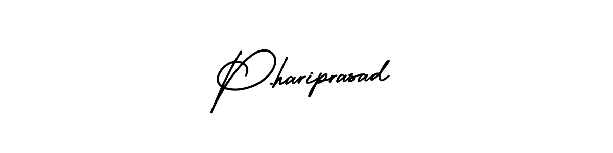 Make a beautiful signature design for name P.hariprasad. With this signature (AmerikaSignatureDemo-Regular) style, you can create a handwritten signature for free. P.hariprasad signature style 3 images and pictures png