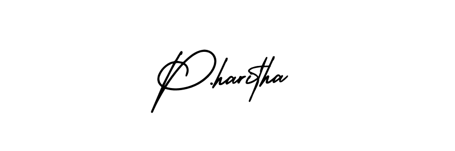 Make a beautiful signature design for name P.haritha. Use this online signature maker to create a handwritten signature for free. P.haritha signature style 3 images and pictures png