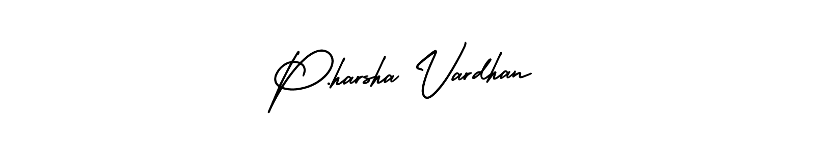 You should practise on your own different ways (AmerikaSignatureDemo-Regular) to write your name (P.harsha Vardhan) in signature. don't let someone else do it for you. P.harsha Vardhan signature style 3 images and pictures png