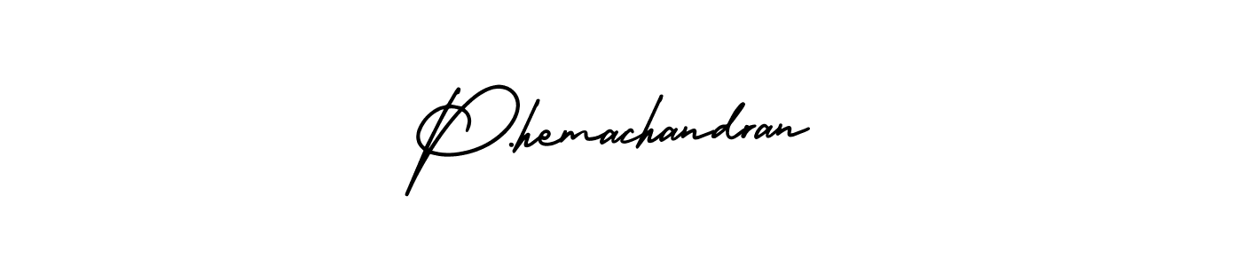 Use a signature maker to create a handwritten signature online. With this signature software, you can design (AmerikaSignatureDemo-Regular) your own signature for name P.hemachandran. P.hemachandran signature style 3 images and pictures png