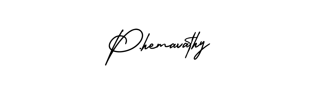 P.hemavathy stylish signature style. Best Handwritten Sign (AmerikaSignatureDemo-Regular) for my name. Handwritten Signature Collection Ideas for my name P.hemavathy. P.hemavathy signature style 3 images and pictures png