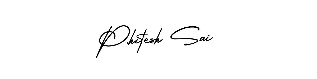 Also You can easily find your signature by using the search form. We will create P.hitesh Sai name handwritten signature images for you free of cost using AmerikaSignatureDemo-Regular sign style. P.hitesh Sai signature style 3 images and pictures png