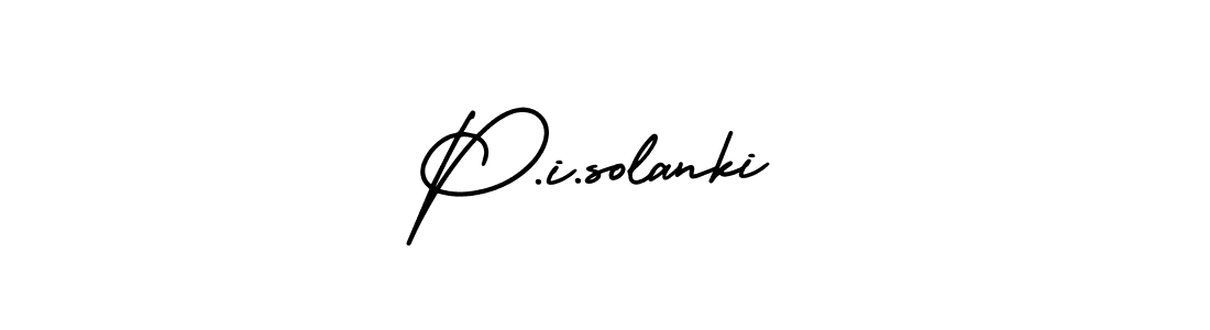 Design your own signature with our free online signature maker. With this signature software, you can create a handwritten (AmerikaSignatureDemo-Regular) signature for name P.i.solanki. P.i.solanki signature style 3 images and pictures png