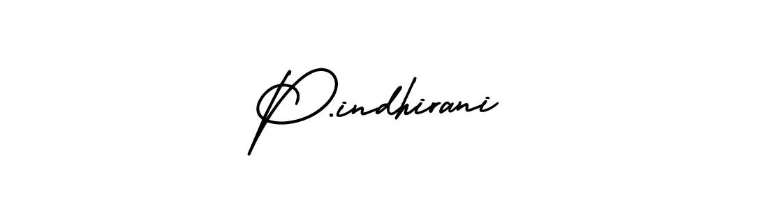 Design your own signature with our free online signature maker. With this signature software, you can create a handwritten (AmerikaSignatureDemo-Regular) signature for name P.indhirani. P.indhirani signature style 3 images and pictures png