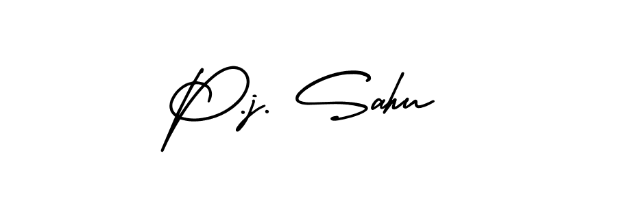 Make a beautiful signature design for name P.j. Sahu. Use this online signature maker to create a handwritten signature for free. P.j. Sahu signature style 3 images and pictures png