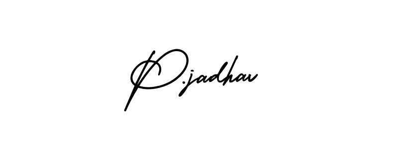 How to Draw P.jadhav signature style? AmerikaSignatureDemo-Regular is a latest design signature styles for name P.jadhav. P.jadhav signature style 3 images and pictures png