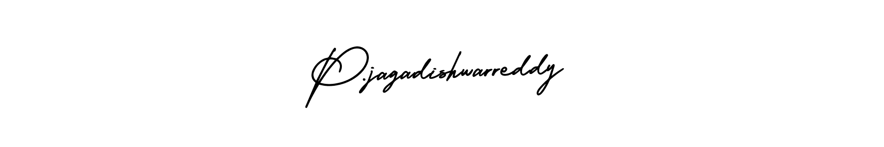 You should practise on your own different ways (AmerikaSignatureDemo-Regular) to write your name (P.jagadishwarreddy) in signature. don't let someone else do it for you. P.jagadishwarreddy signature style 3 images and pictures png