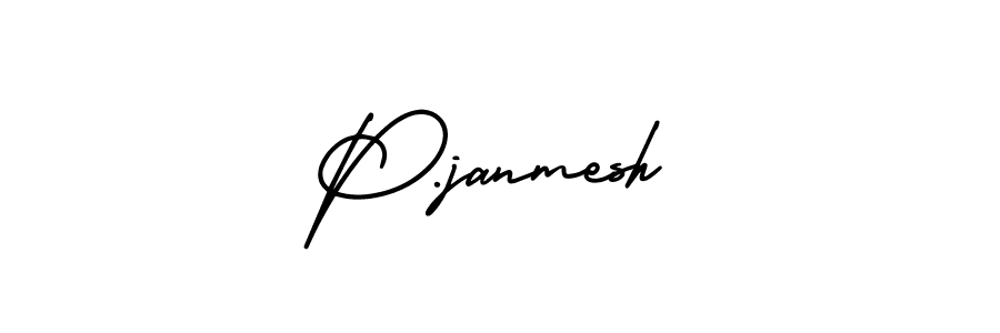 Make a beautiful signature design for name P.janmesh. Use this online signature maker to create a handwritten signature for free. P.janmesh signature style 3 images and pictures png