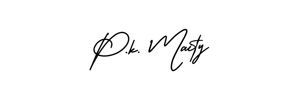 How to make P.k. Maity signature? AmerikaSignatureDemo-Regular is a professional autograph style. Create handwritten signature for P.k. Maity name. P.k. Maity signature style 3 images and pictures png