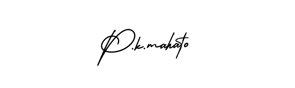 Make a beautiful signature design for name P.k.mahato. With this signature (AmerikaSignatureDemo-Regular) style, you can create a handwritten signature for free. P.k.mahato signature style 3 images and pictures png